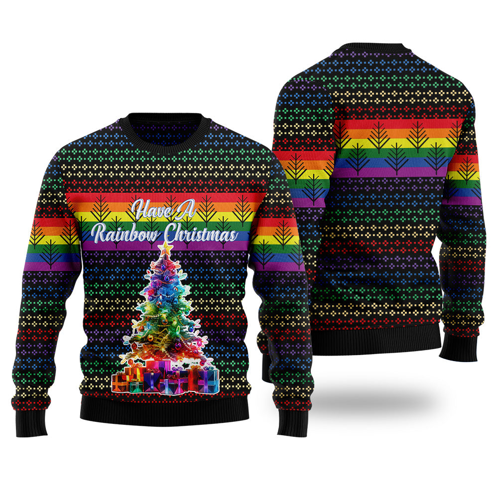 Have A Rainbow Christmas LGBTQ Ugly Christmas Sweater