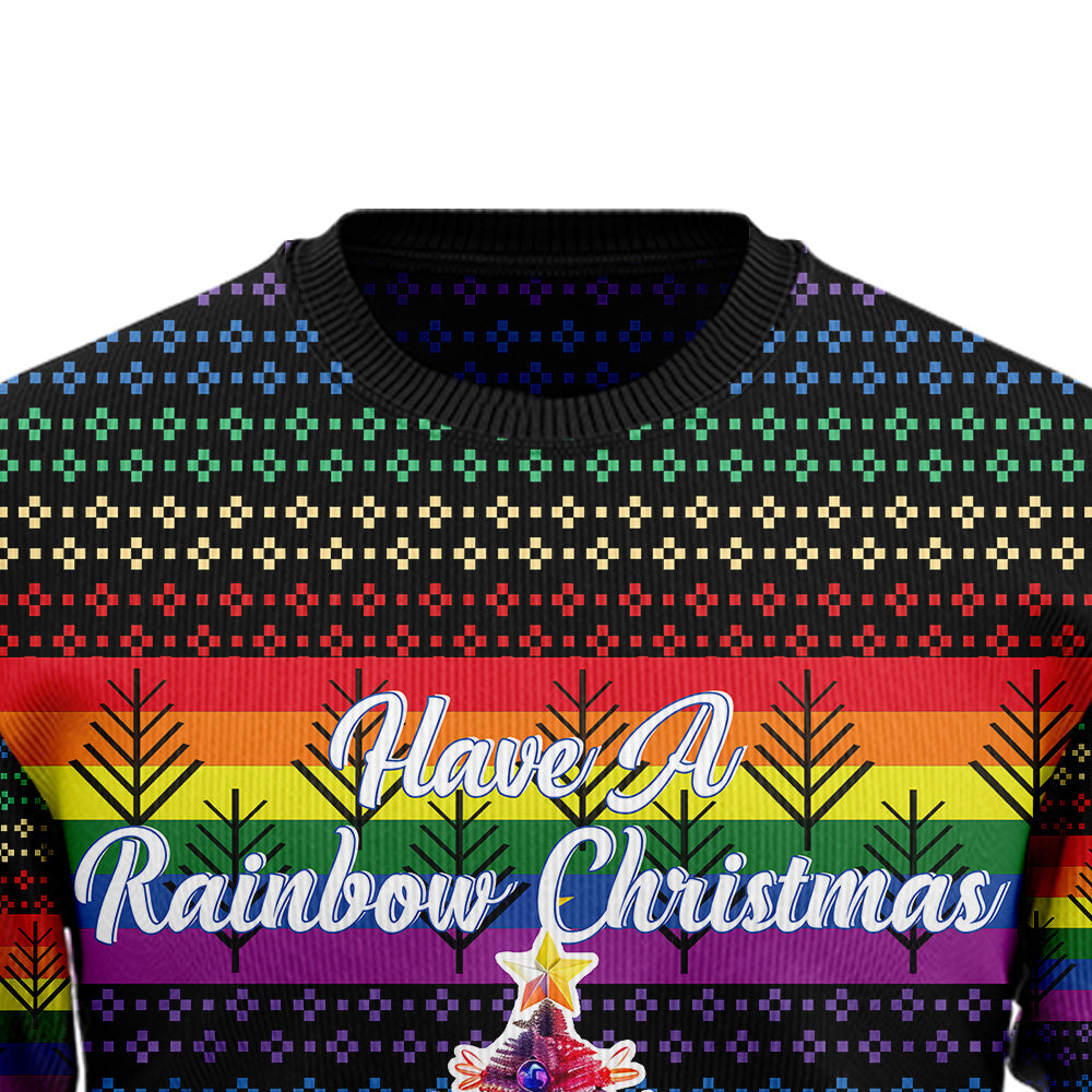 Have A Rainbow Christmas LGBTQ Ugly Christmas Sweater