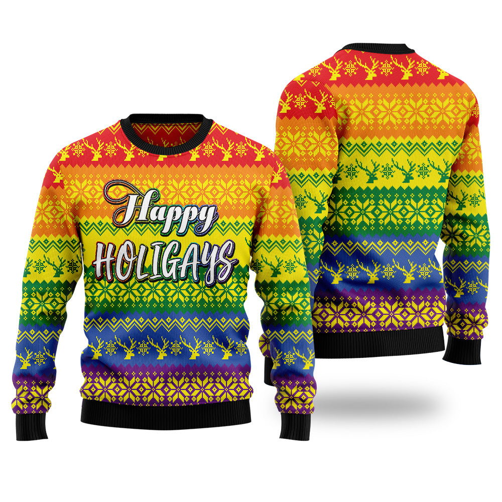 Happy Holigays LGBTQ+ Ugly Christmas Sweater