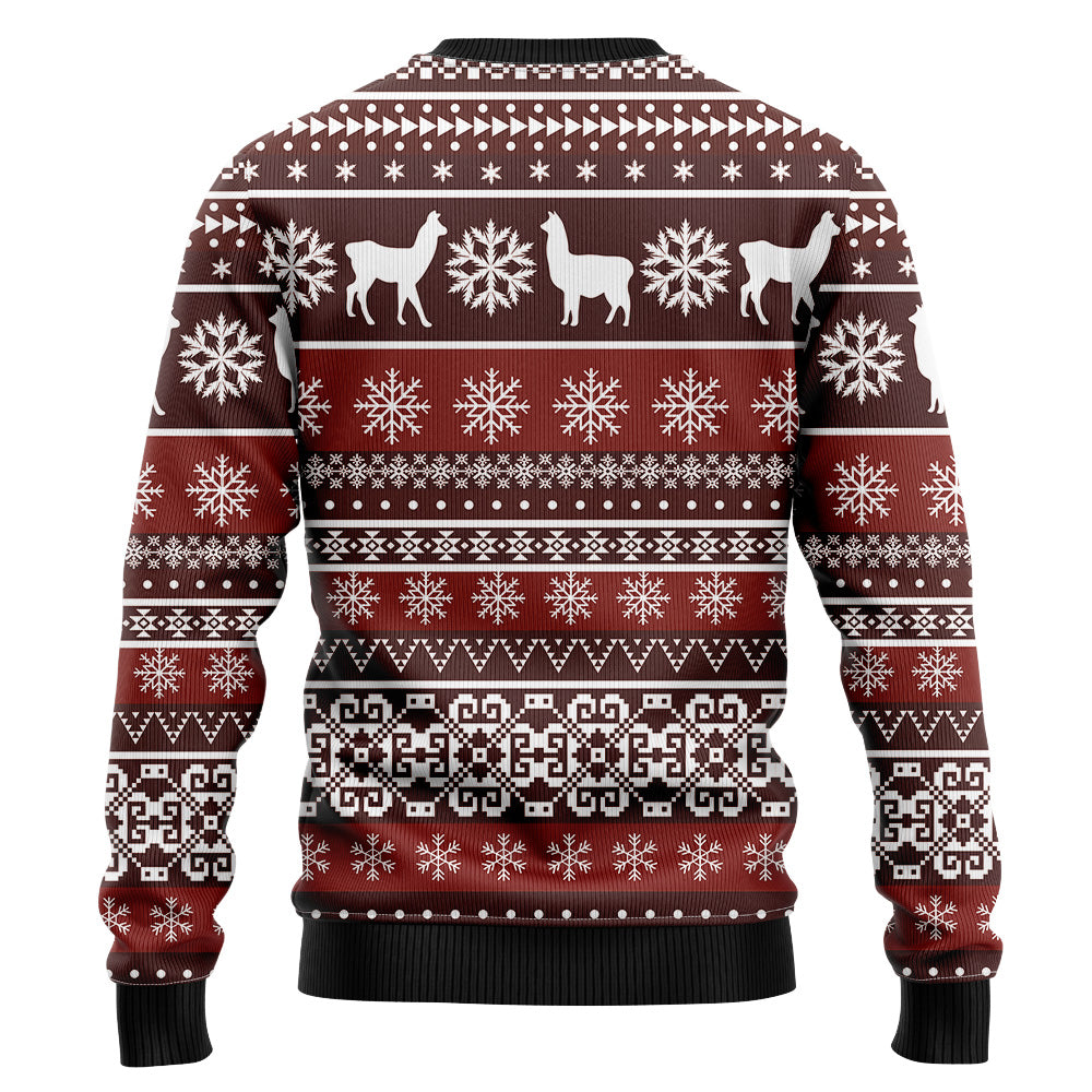 Festive Llama Ugly Christmas Sweater