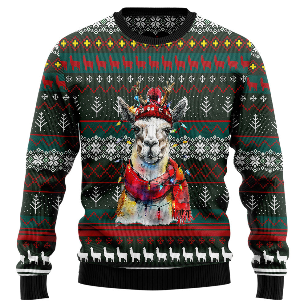 Cozy Llama Ugly Christmas Sweater