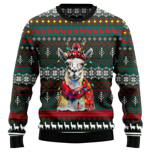 Cozy Llama Ugly Christmas Sweater