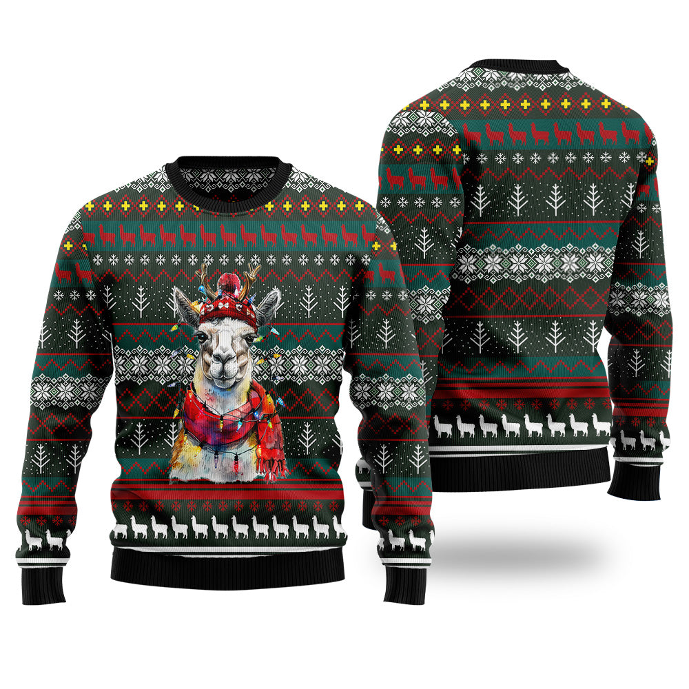 Cozy Llama Ugly Christmas Sweater
