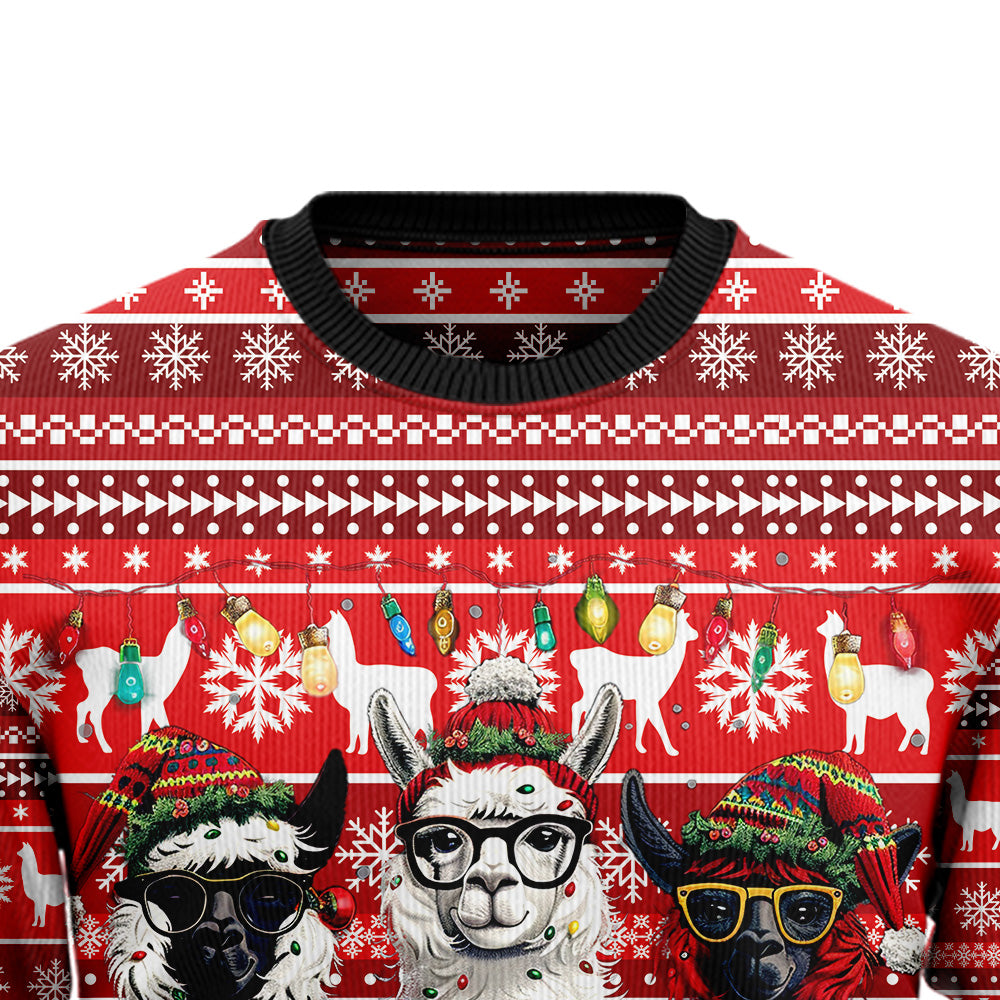 Cute Llama Ugly Christmas Sweater