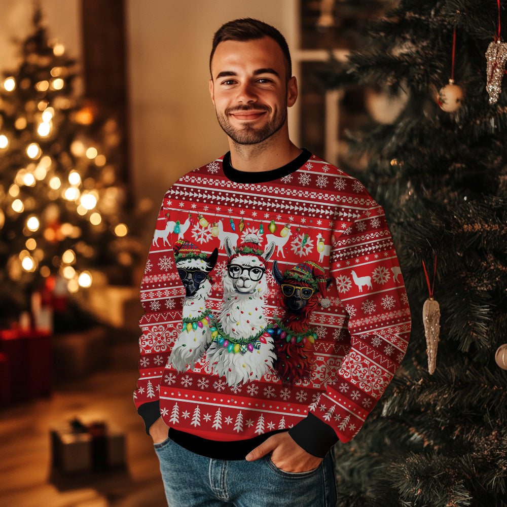 Cute Llama Ugly Christmas Sweater