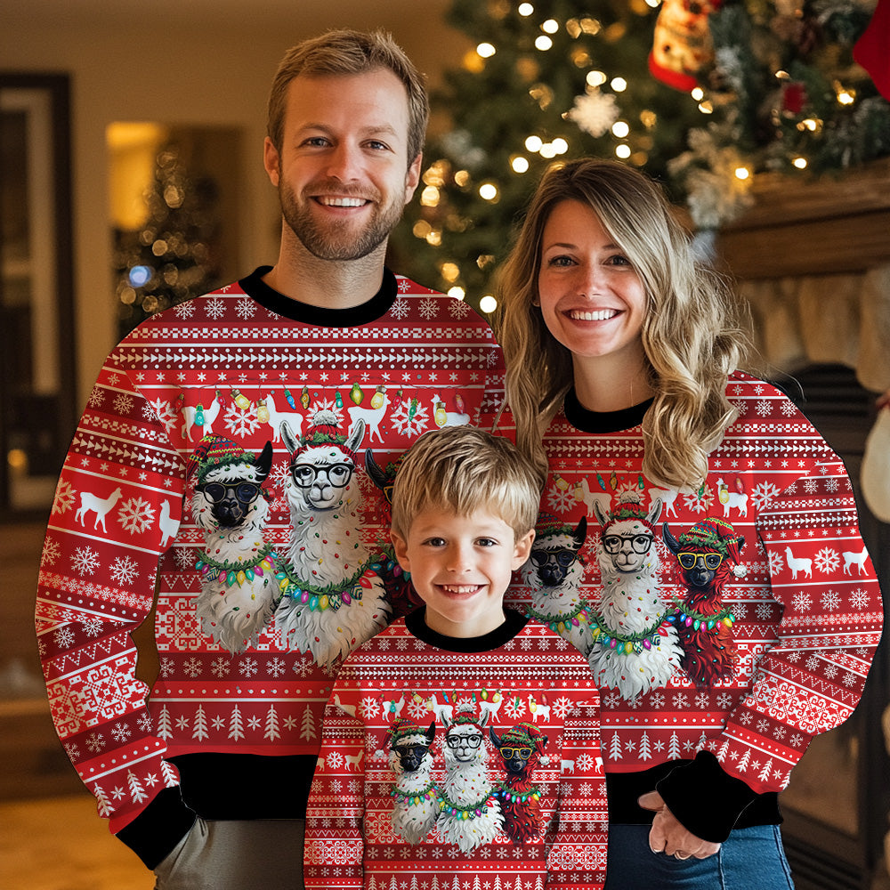 Cute Llama Ugly Christmas Sweater