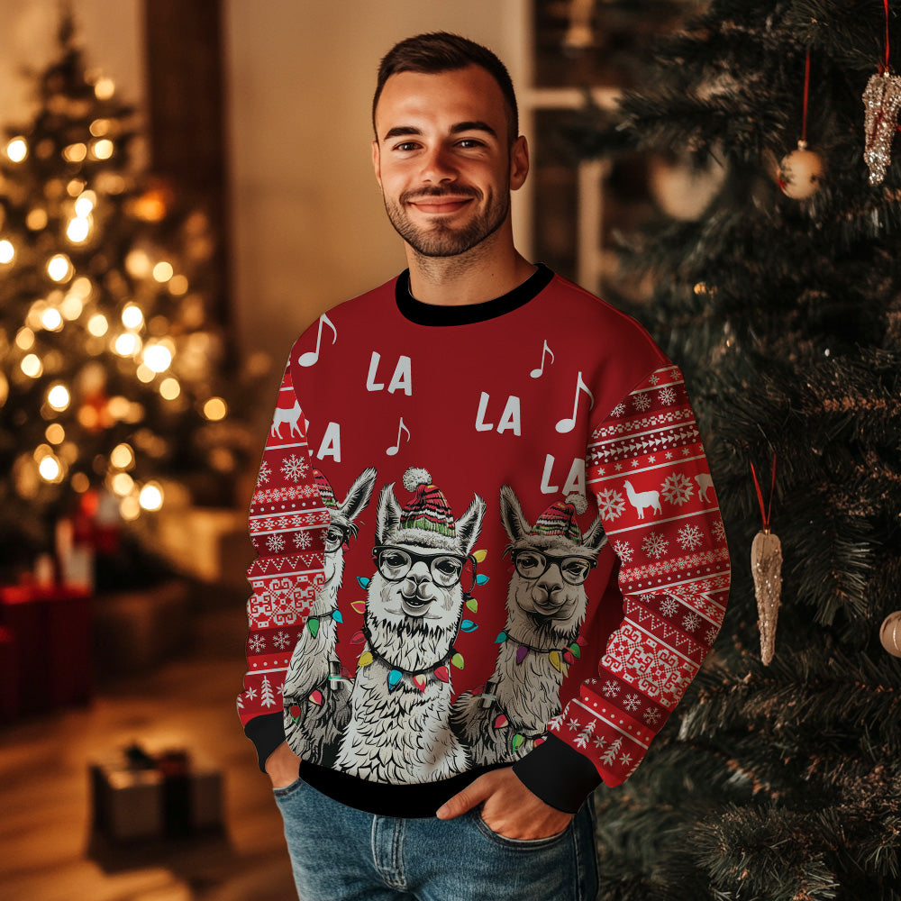 "Fa La La" Llama Ugly Christmas Sweater