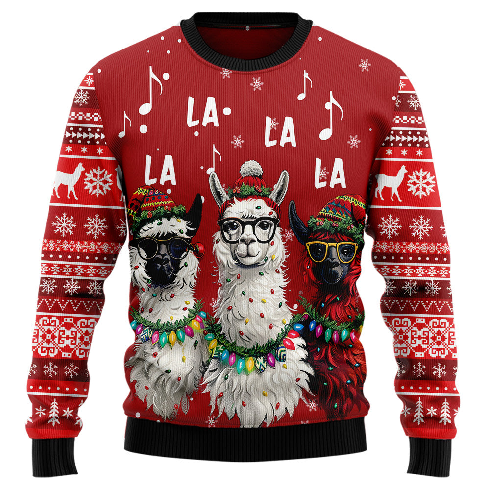 Festive Llama Ugly Christmas Sweater