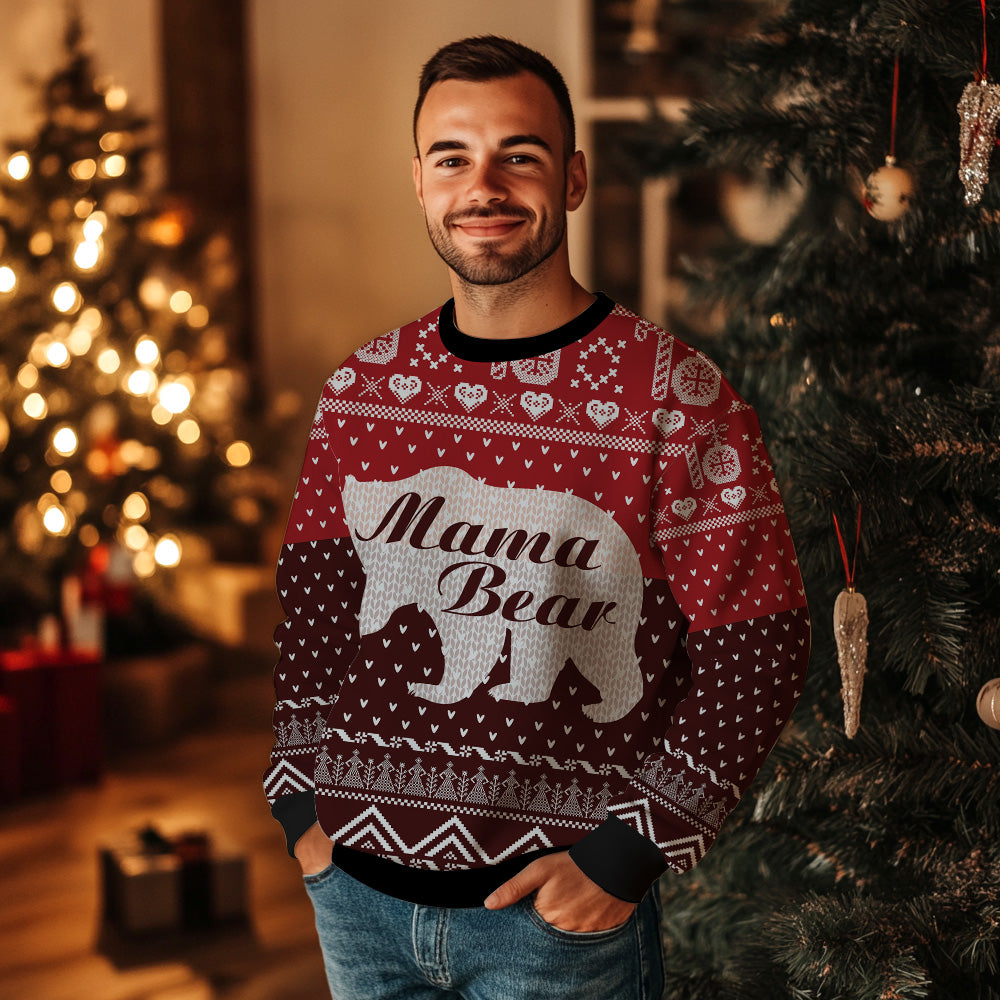 Mama Bear Ugly Christmas Sweater