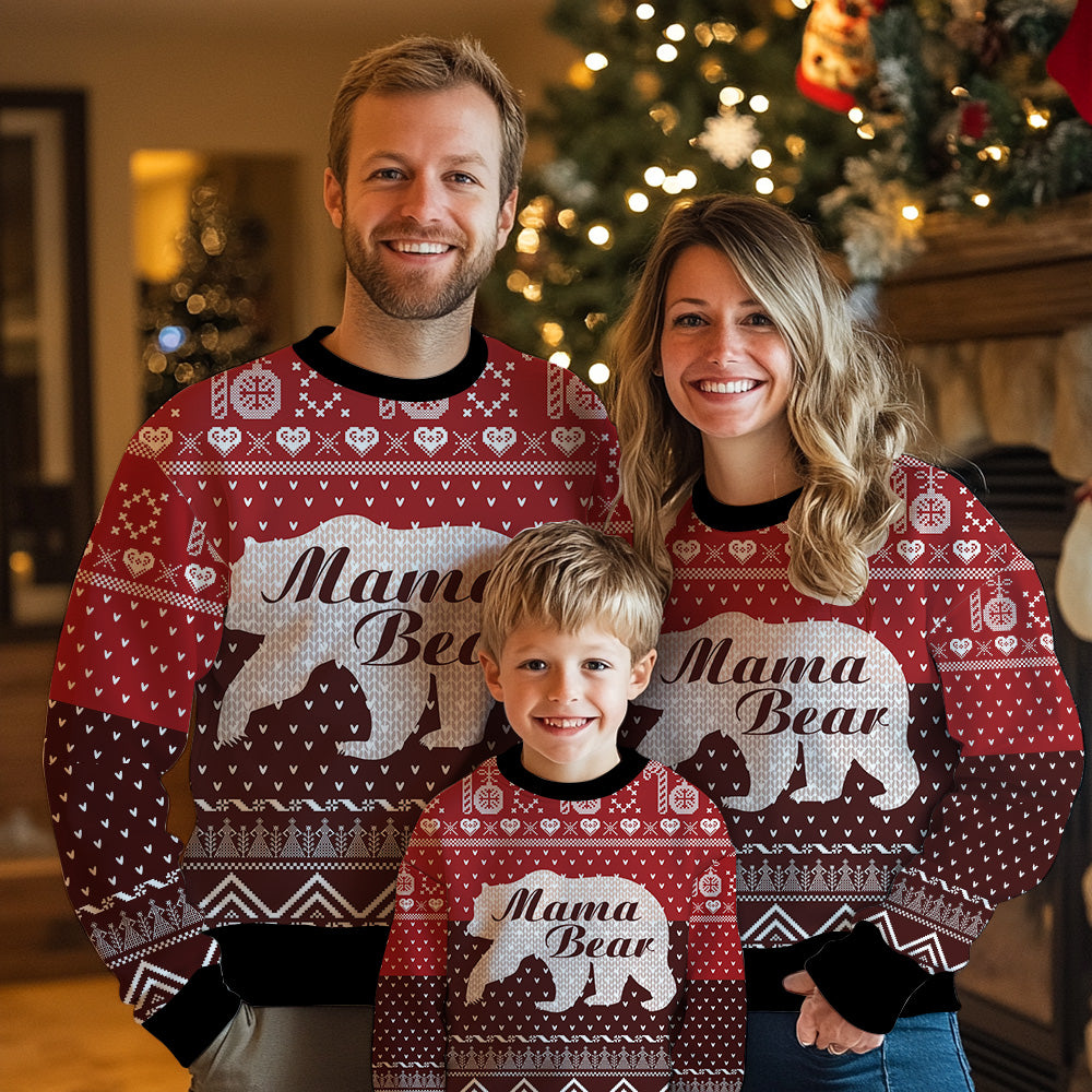 Mama Bear Ugly Christmas Sweater