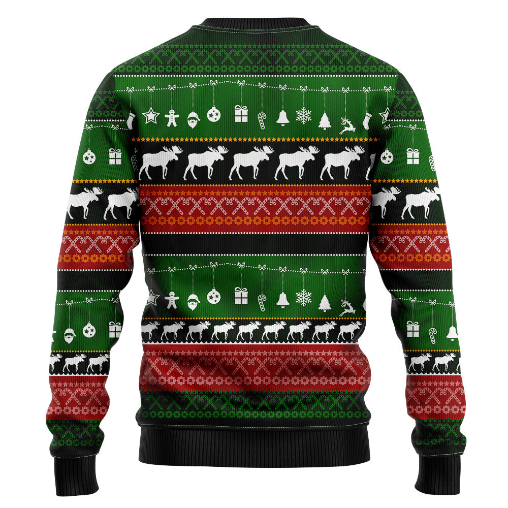 Funny Merry Christmoose Moose Ugly Christmas Sweater