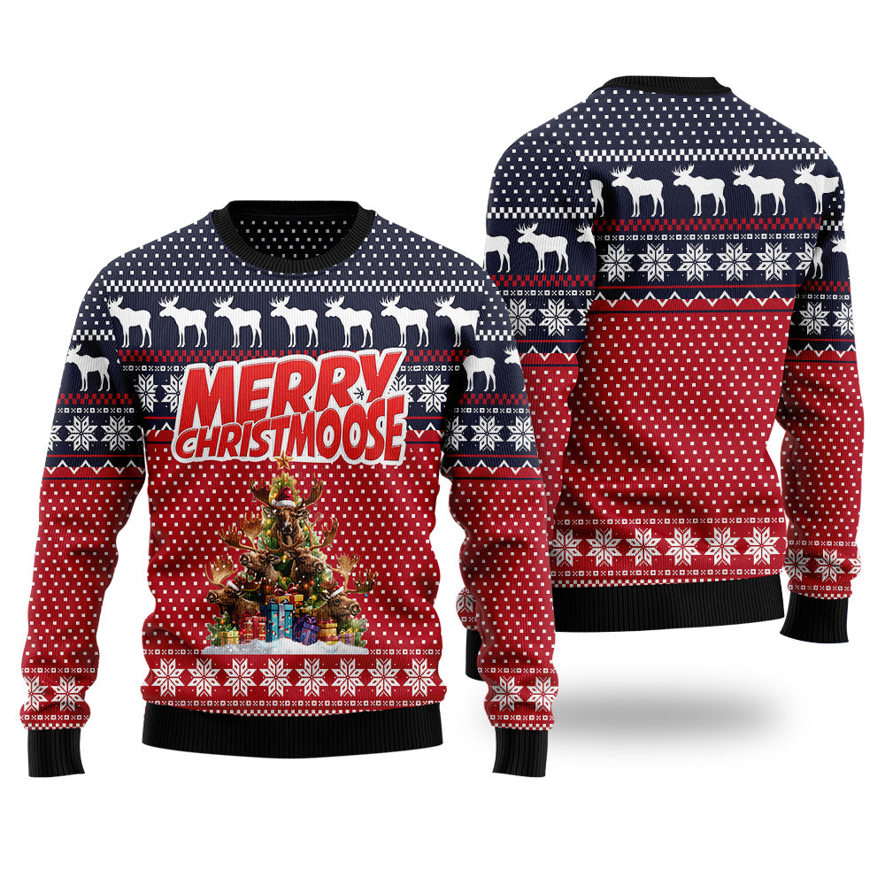 Merry Christmoose Moose Ugly Christmas Sweater
