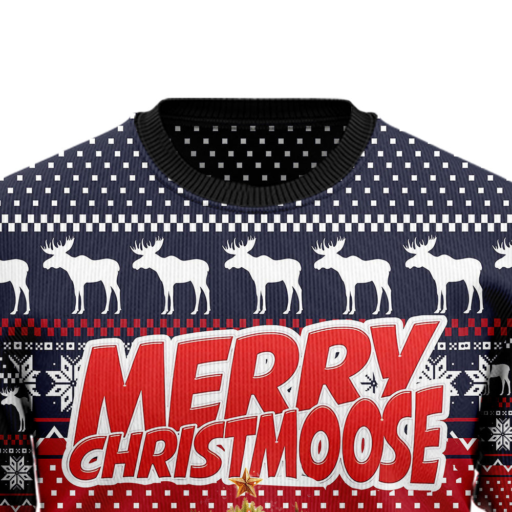 Merry Christmoose Moose Ugly Christmas Sweater