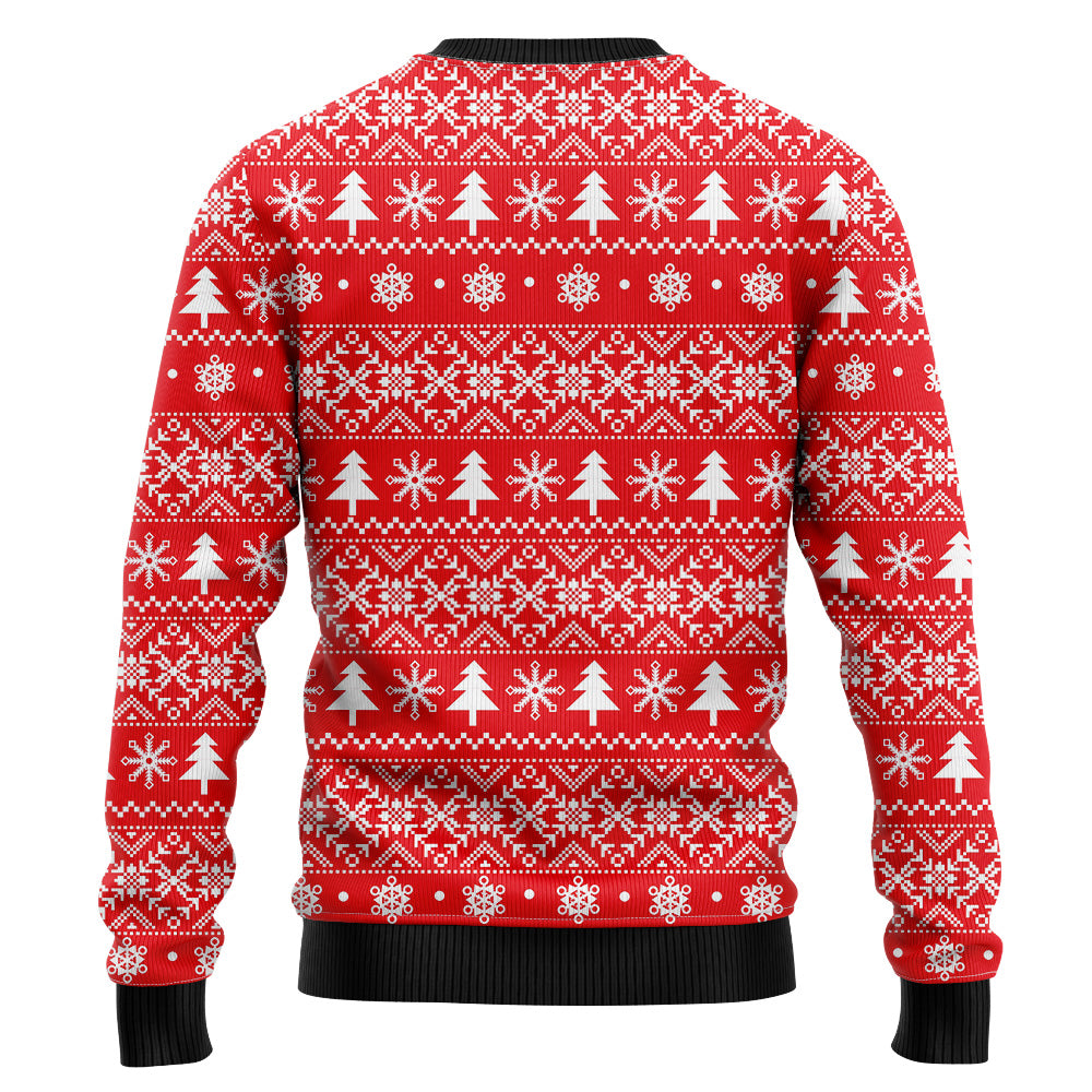 Santa Riding Motorcycle Ugly Christmas Sweater