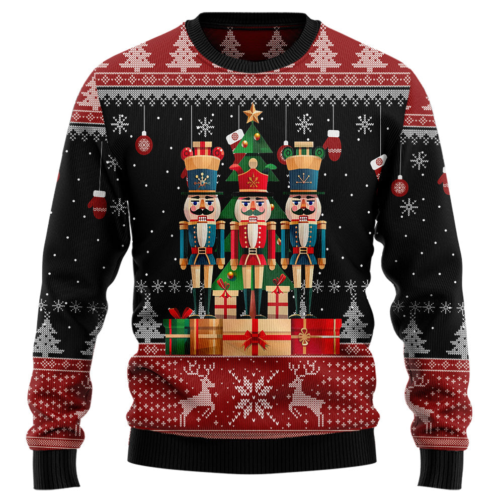 Festive Nutcrackers Ugly Christmas Sweater