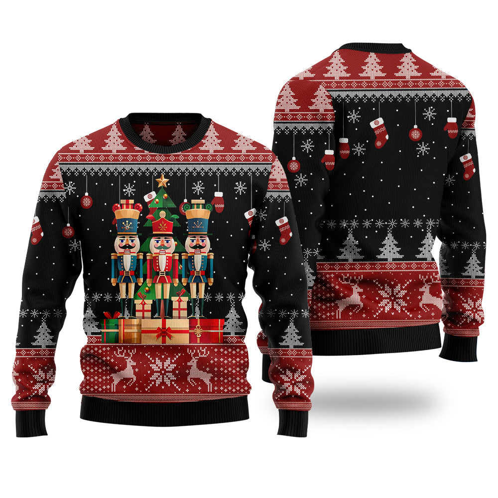 Festive Nutcrackers Ugly Christmas Sweater