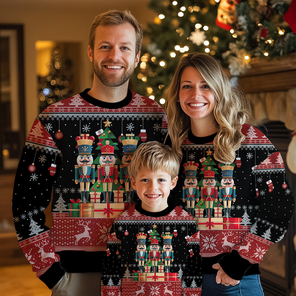 Festive Nutcrackers Ugly Christmas Sweater