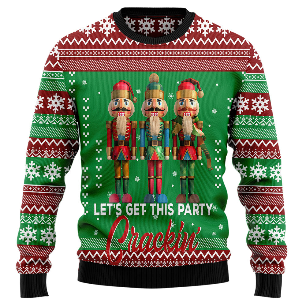 Let's Get This Party Crackin' Nutcracker Ugly Christmas Sweater