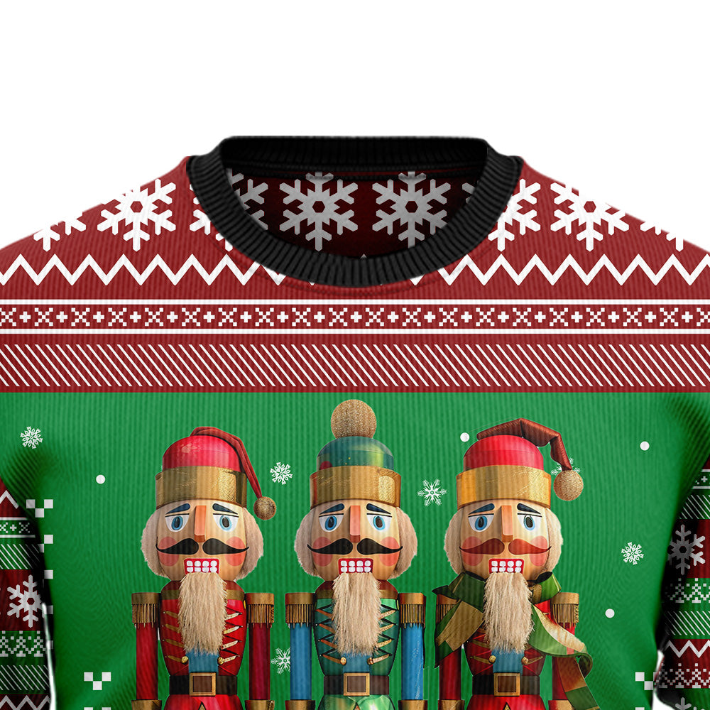 Let's Get This Party Crackin' Nutcracker Ugly Christmas Sweater