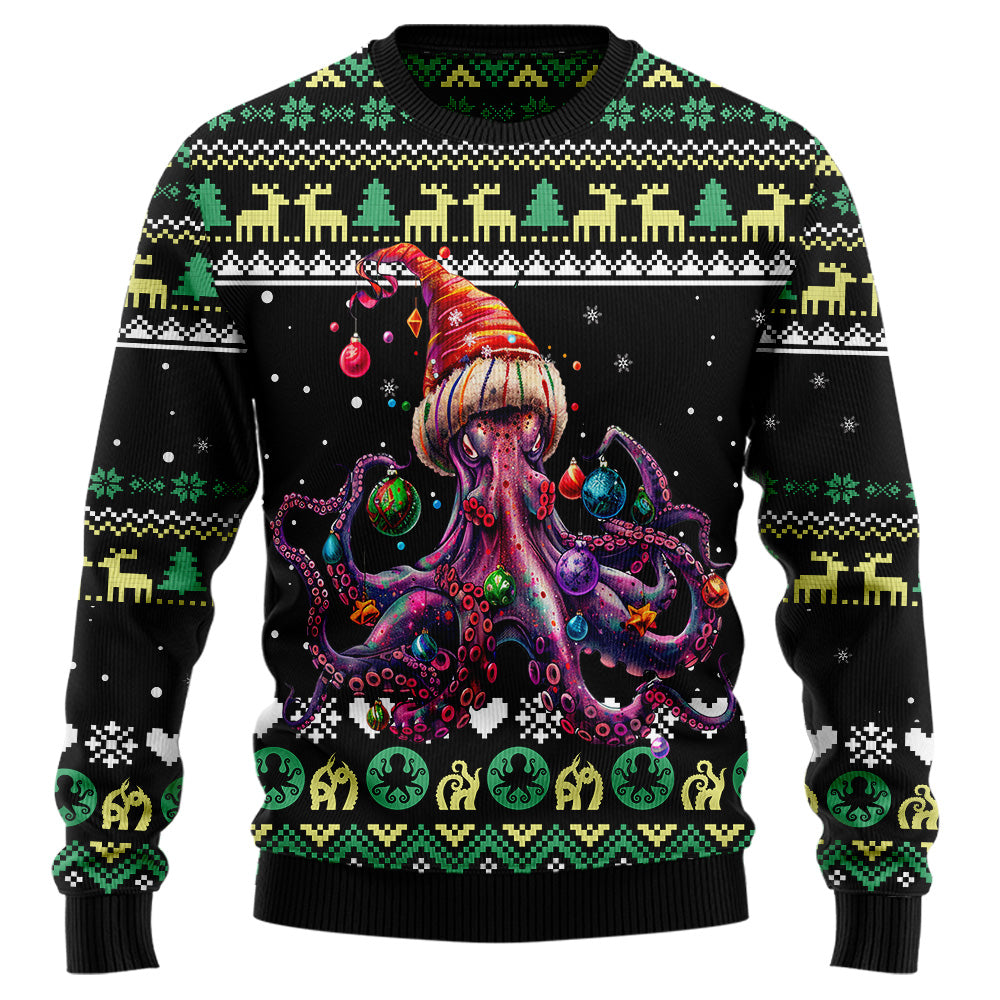 Holiday Octopus Ugly Christmas Sweater