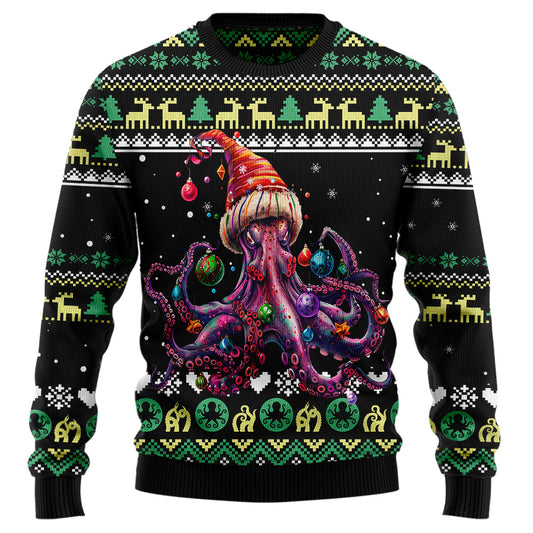 Holiday Octopus Ugly Christmas Sweater