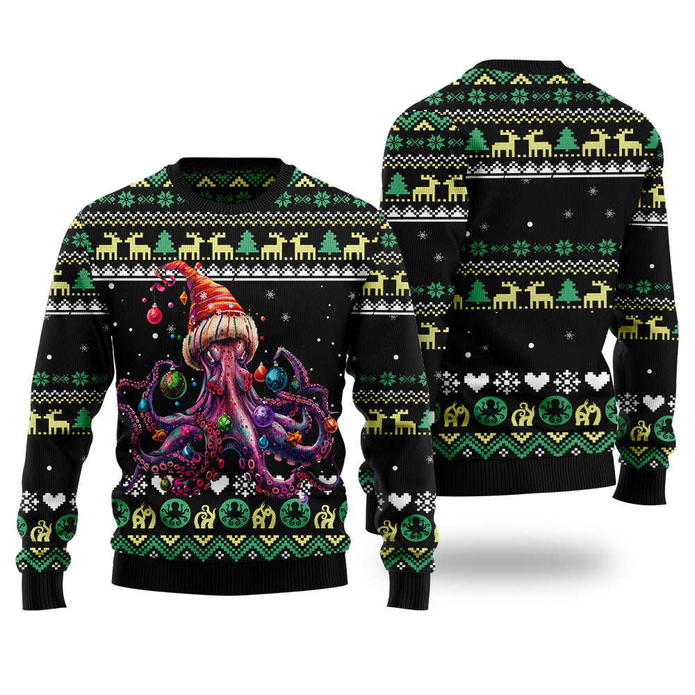 Holiday Octopus Ugly Christmas Sweater