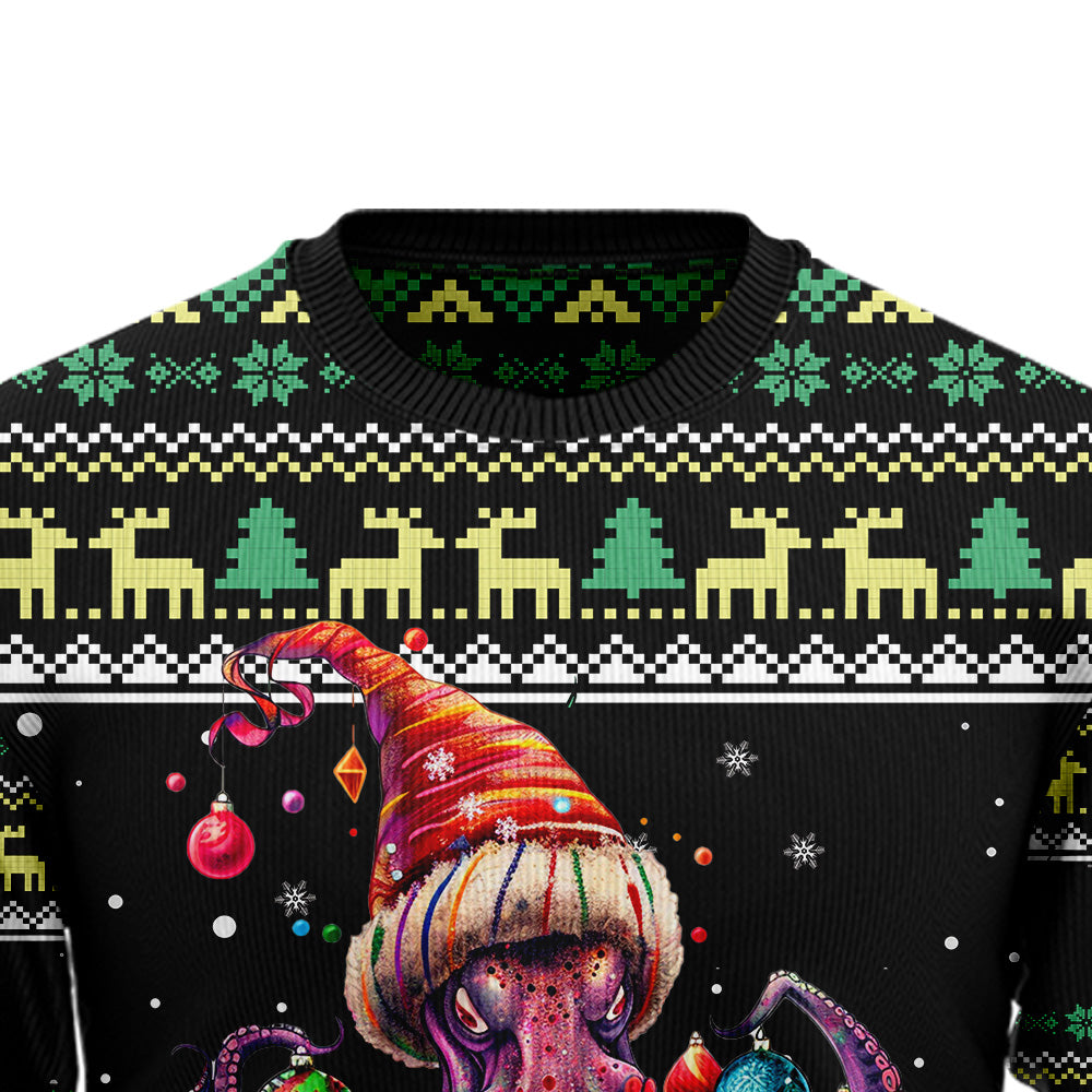 Holiday Octopus Ugly Christmas Sweater