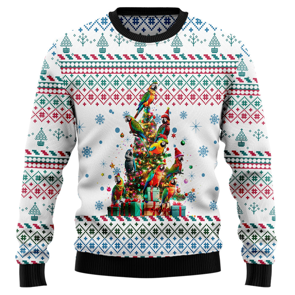 Parrot Christmas Tree Ugly Christmas Sweater