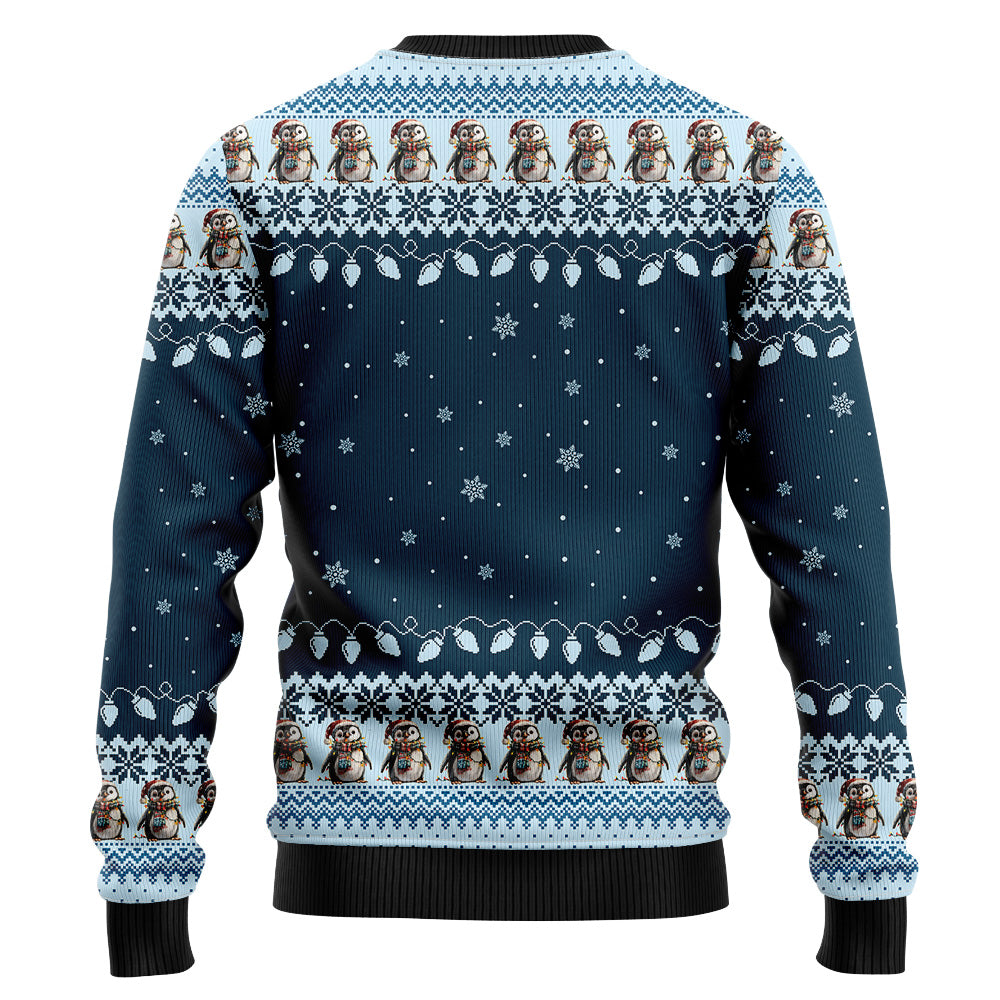 Cute Baby Penguin Santa Hat Ugly Christmas Sweater