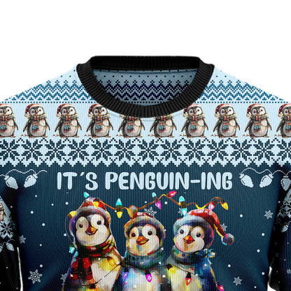 It's Penguin-ing To Look A Lot Like Christmas Ugly Christmas Sweater
