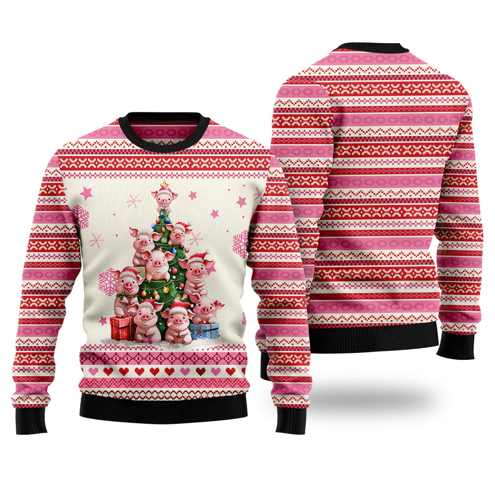 Pig Christmas Tree Ugly Christmas Sweater