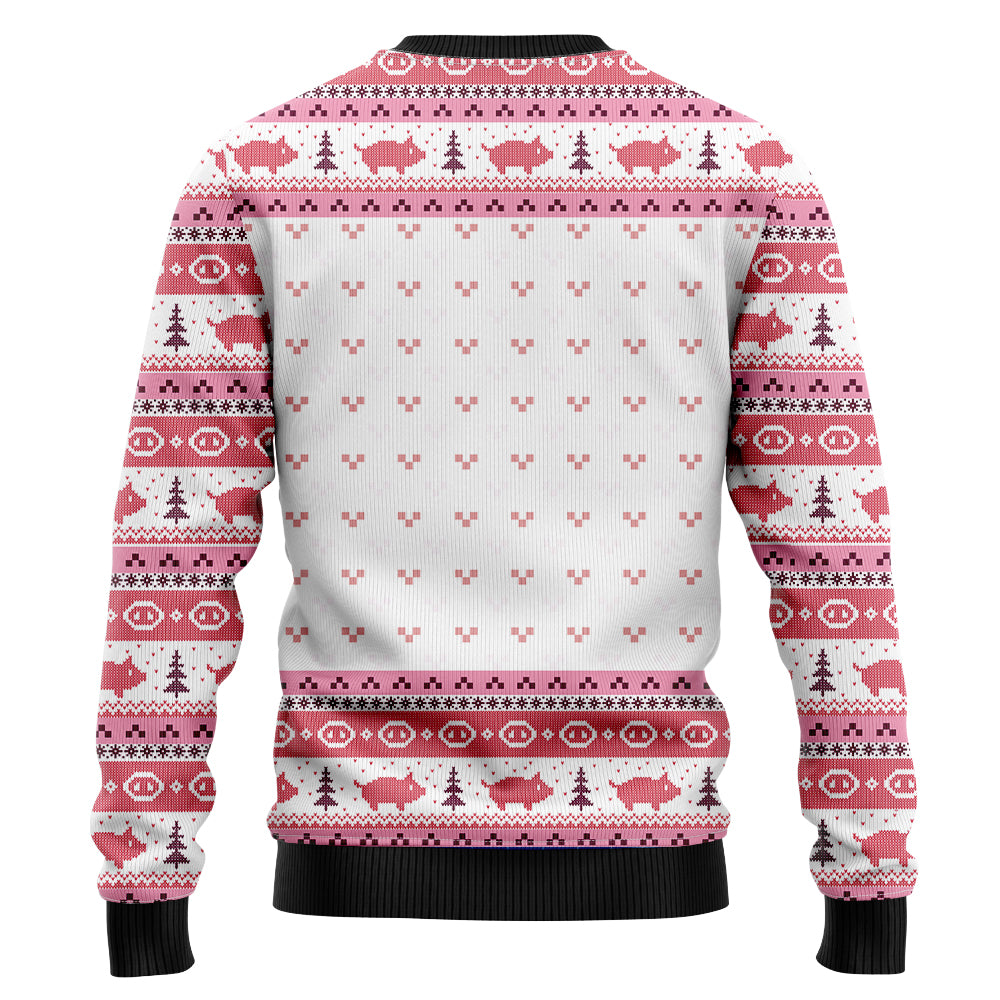 Festive Pig Christmas Tree Ugly Christmas Sweater