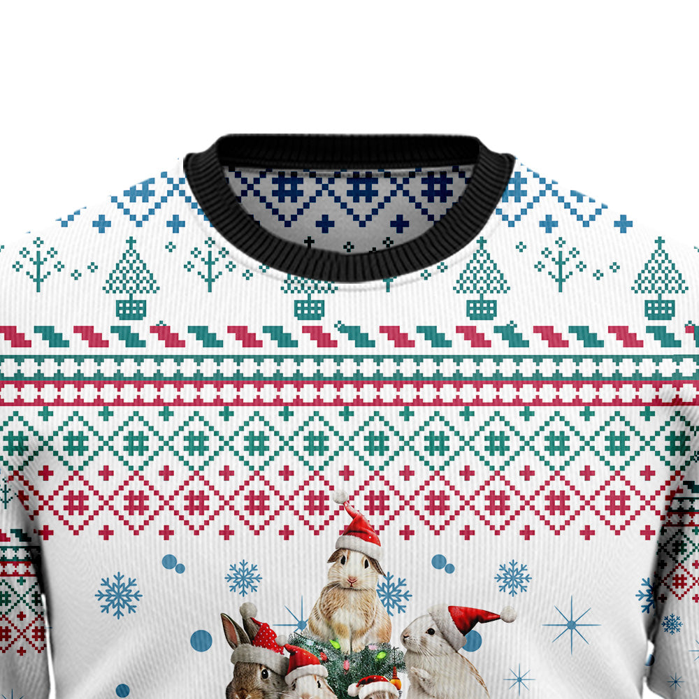 Rabbit Christmas Tree Ugly Christmas Sweater