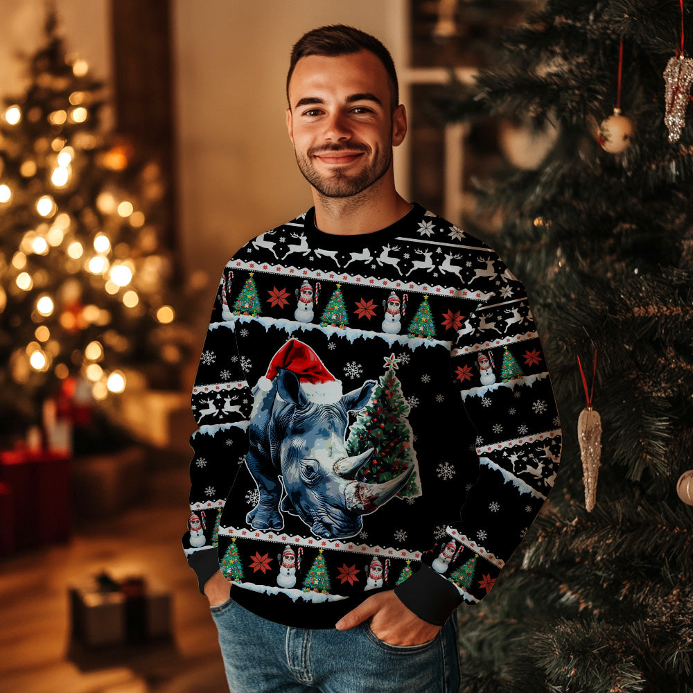 Rhino Ugly Christmas Sweater