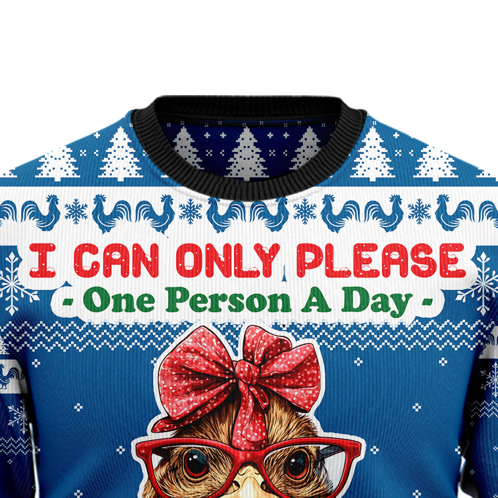 Chicken Ugly Christmas Sweater, Funny Hen Quote Holiday Sweatshirt, Cute Novelty Farm Animal Xmas Pullover Men Women