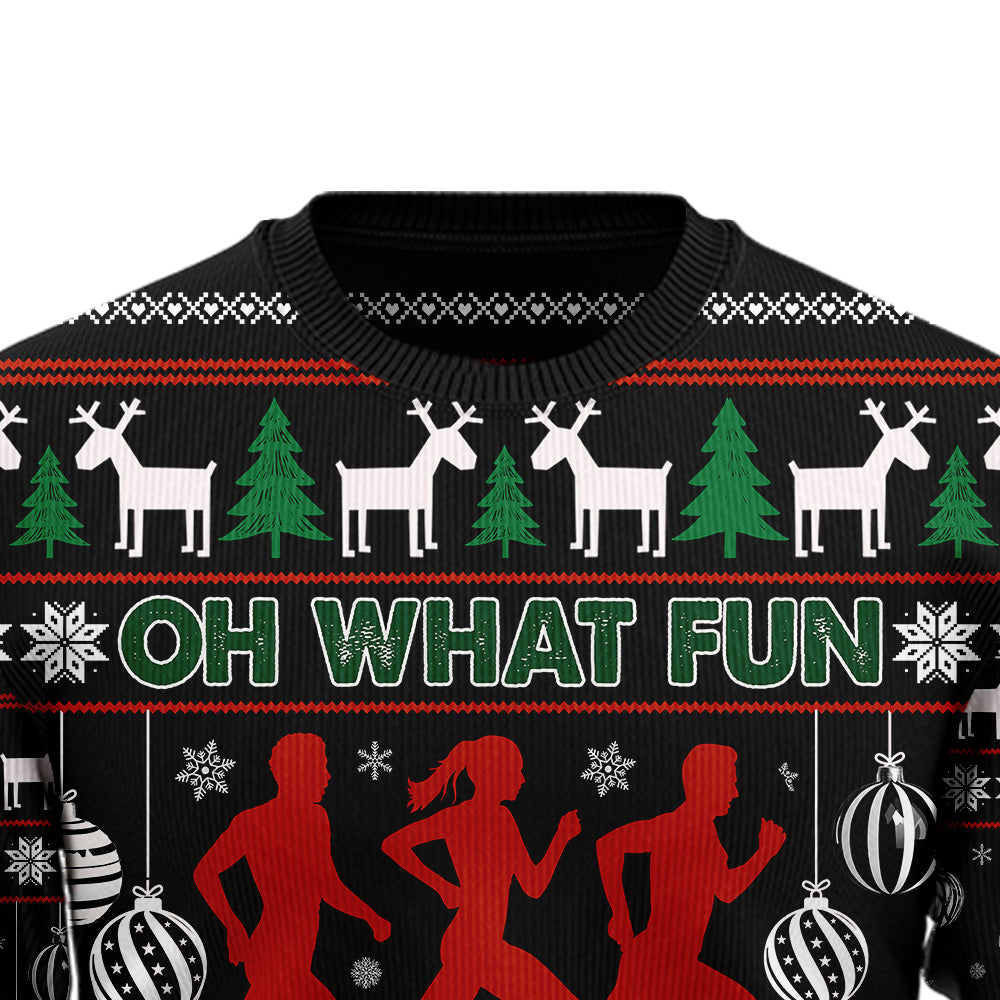 Oh What Fun It Is To Run Ugly Christmas Sweater