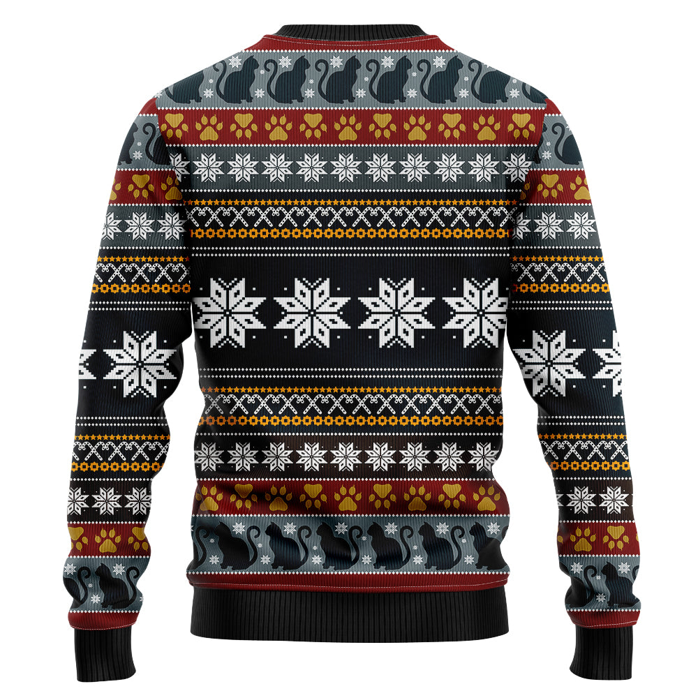 Show Me Your Kitties Saxophone Cat Ugly Christmas Sweater