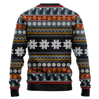 Show Me Your Kitties Saxophone Cat Ugly Christmas Sweater