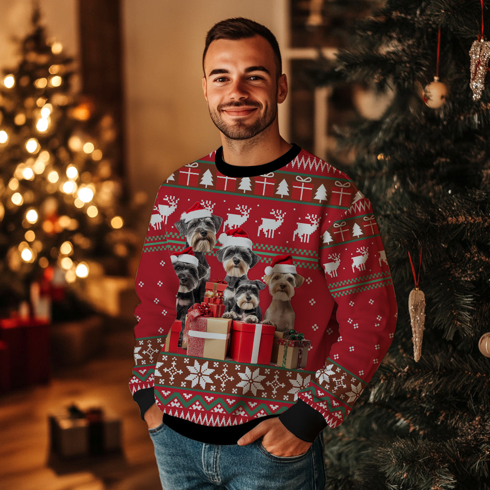 Cute Schnauzer Ugly Christmas Sweater