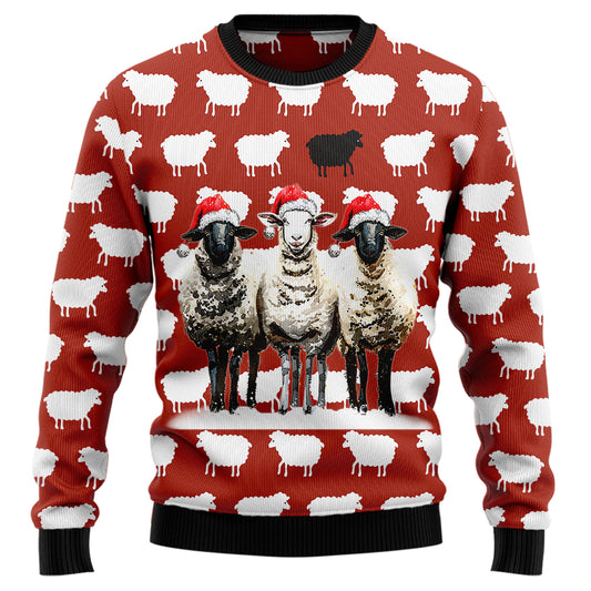 Festive Sheep Ugly Christmas Sweater