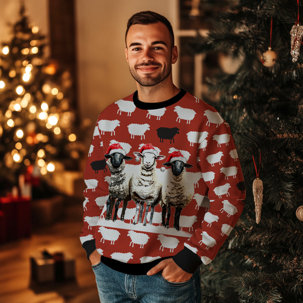 Festive Sheep Ugly Christmas Sweater