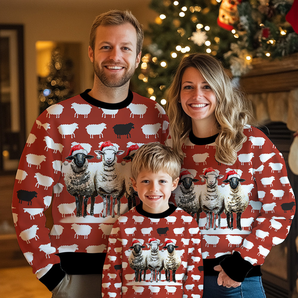 Festive Sheep Ugly Christmas Sweater