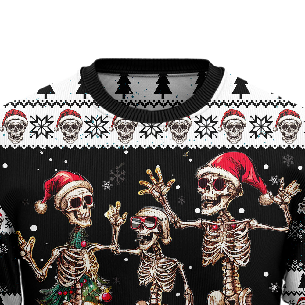 Dancing Skeleton Ugly Christmas Sweater
