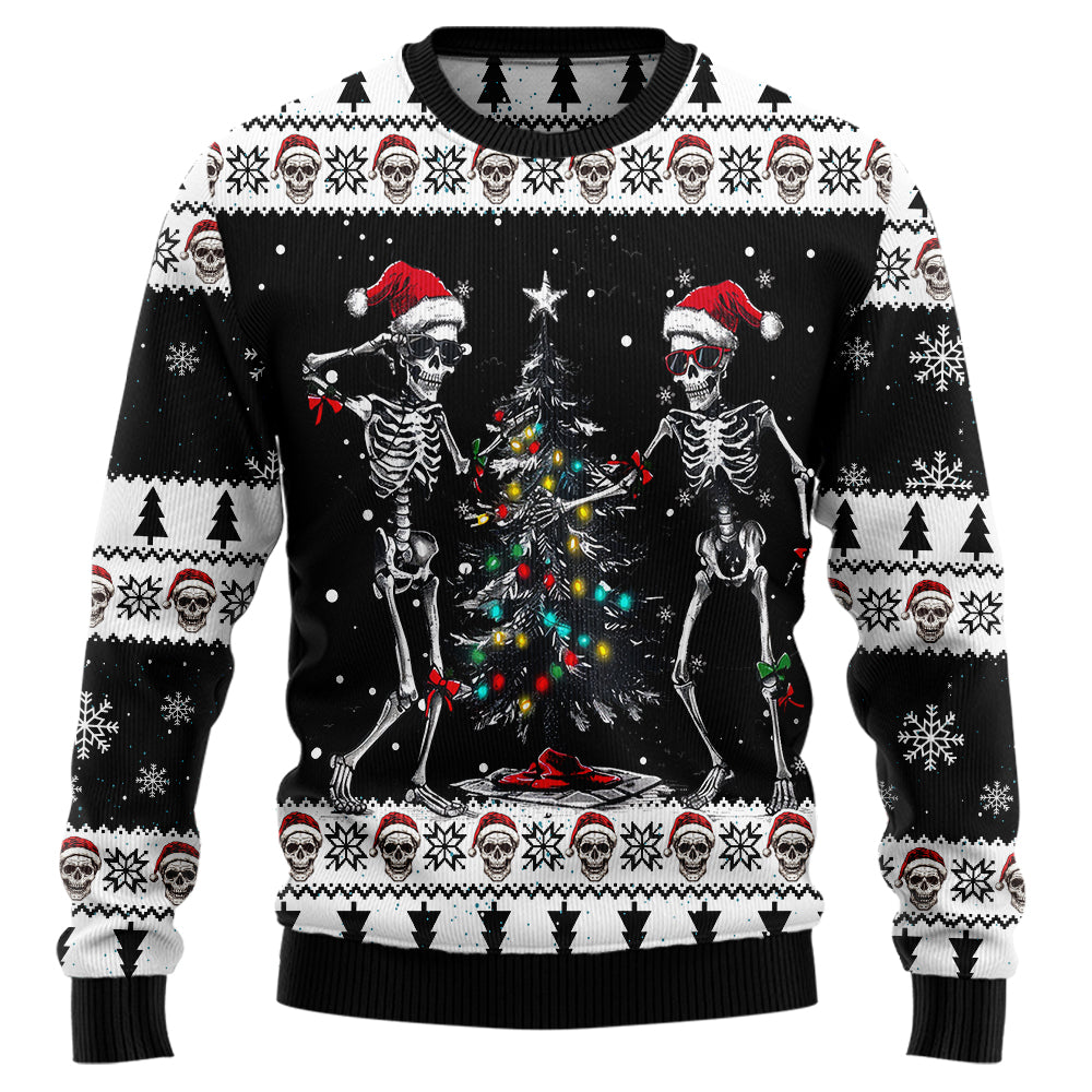 Festive Skeletons Ugly Christmas Sweater