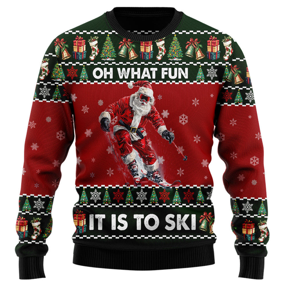 Oh What Fun It Is To Ski Ugly Christmas Sweater