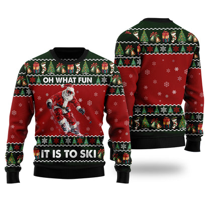 Oh What Fun It Is To Ski Ugly Christmas Sweater