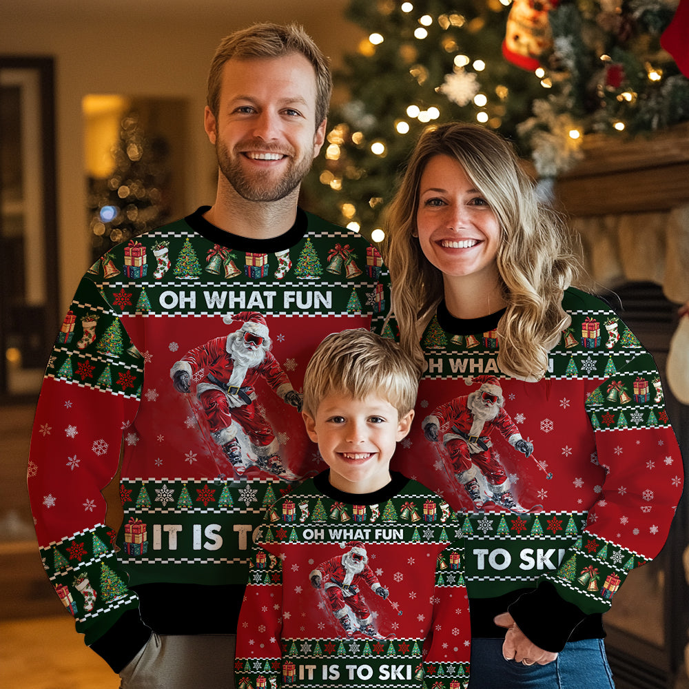 Oh What Fun It Is To Ski Ugly Christmas Sweater