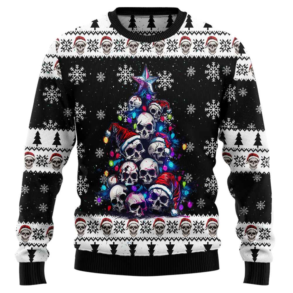Skull Christmas Tree Ugly Sweater