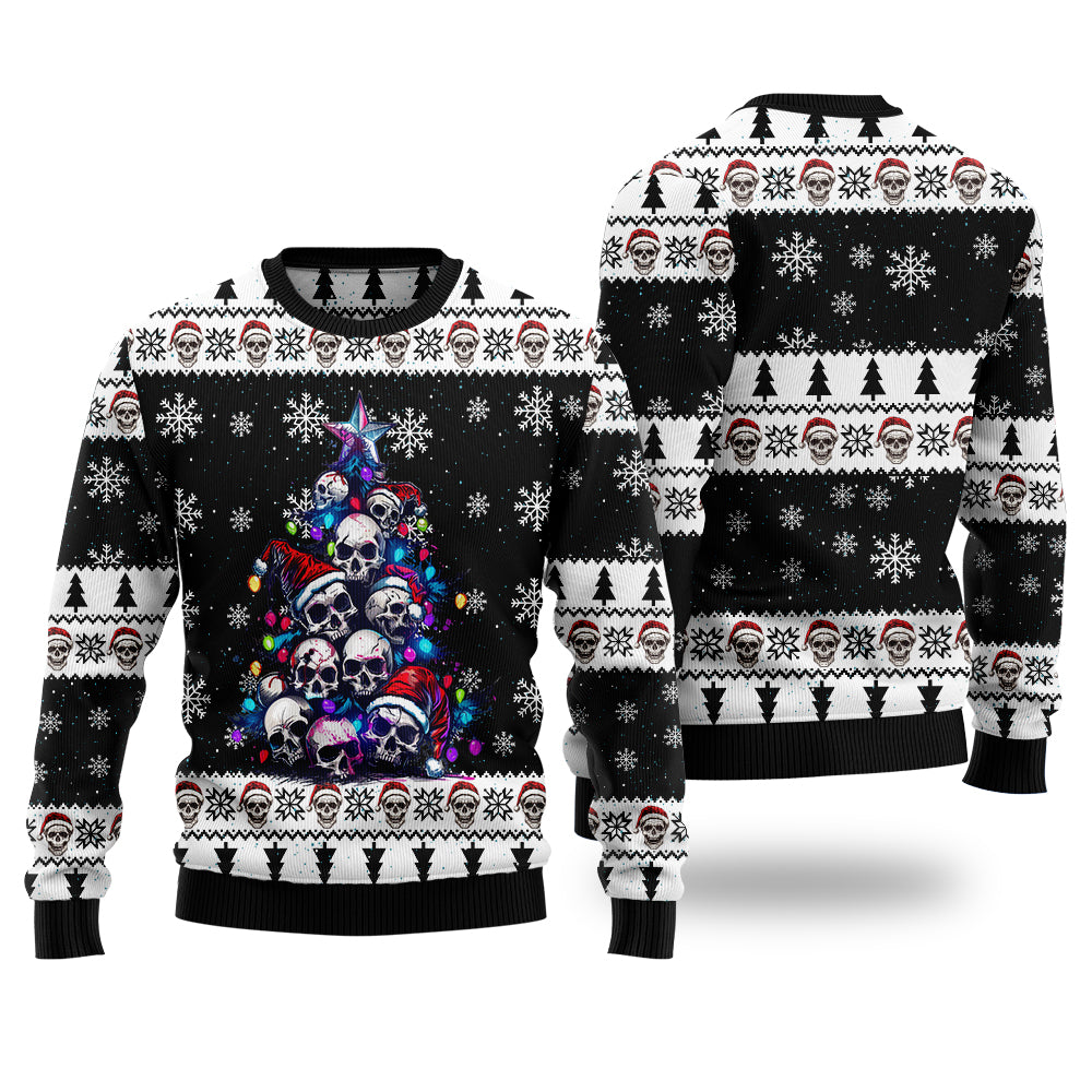 Skull Christmas Tree Ugly Sweater