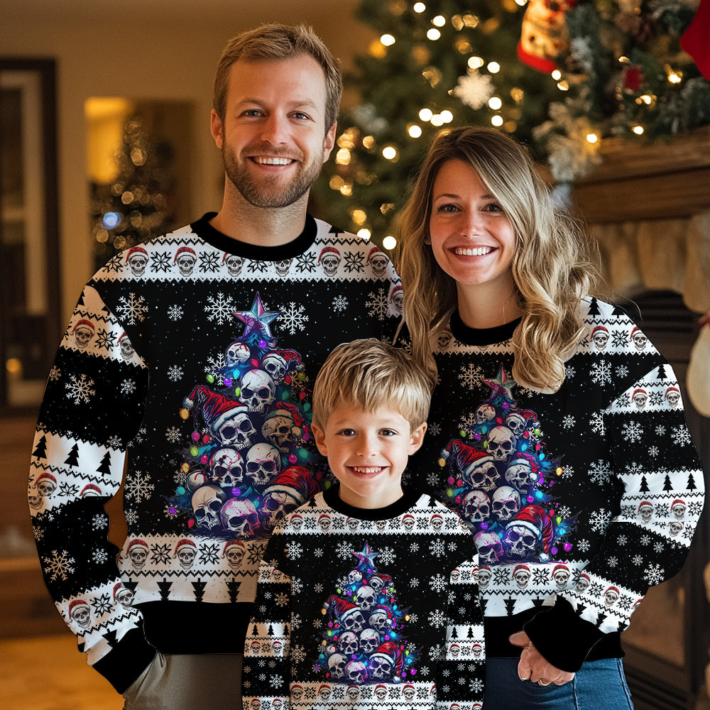Skull Christmas Tree Ugly Sweater